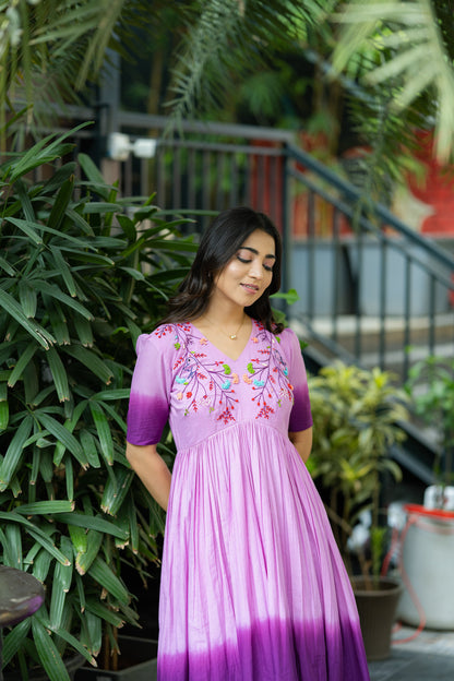 Dhaaga - Purple Ombre Dress