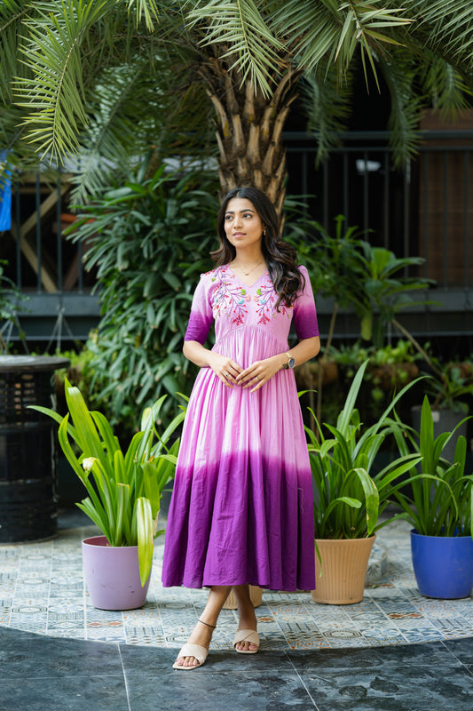 Dhaaga - Purple Ombre Dress